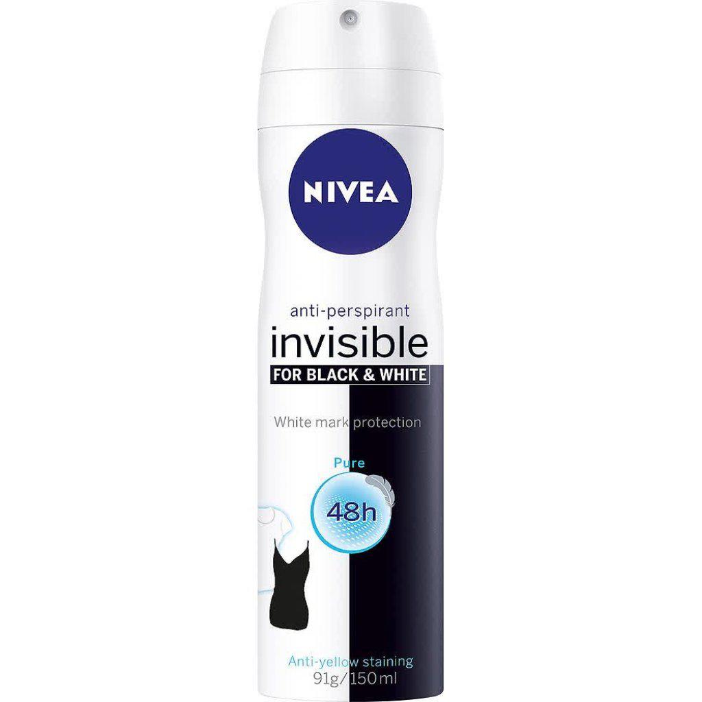 سبراي مزيل عرق NIVEA Black & White Invisible Pure (150 مل)