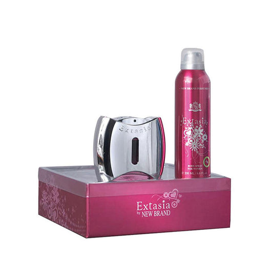 New Brand Extasia Set (EDP 100ml + Deo 200ml)