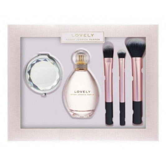 Sarah Jessica Parker Lovely Set EDP Parfum (90 ML) + Mirror + 3 Makeup Brushes